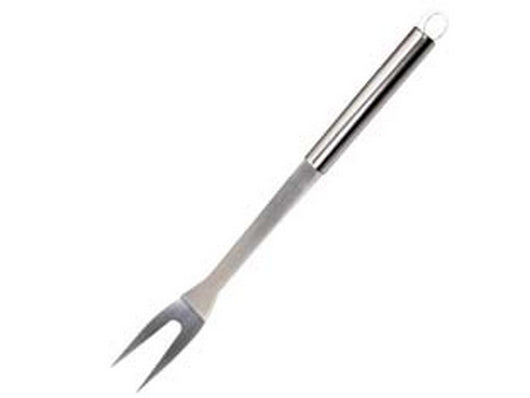 forchettone in acciaio inox per barbecue con manico alluminio - lunghezza c cod:ferx.fer317399