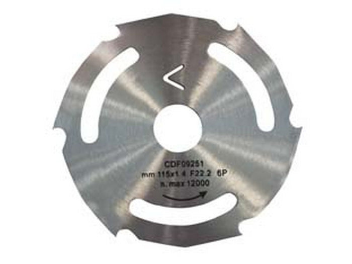 disco lama circolare cromo vanadio sc - ø mm.115 foro 22,2 spessore mm.1,4 cod:ferx.fer319751