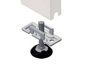 piastra con piedino regolabile - mm.60 p.x30 l.x50 h. cod:ferx.fer336413