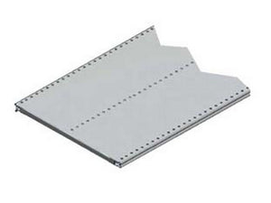 ripiano in lamiera forata verniciato grigio ral 7035 - mm.1000 l.x500 p. con 2 rinforzi cod:ferx.fer320641