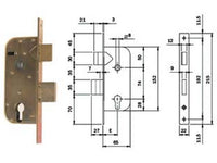 serrature infilare cancelli cat.+scrocco separato profilo europ. 630 mm.35 cod:ferx.fer321181