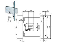 serrature triplice da infilare doppia mappa 663301 - mm.70 (663301704) cod:ferx.fer321204