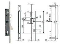 elettroserratura infilare montanti con caten. quadro e scrocco 78180 - mm.35 (781802352) cod:ferx.fer321709