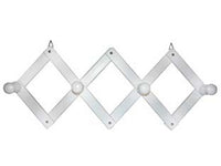 appendiabiti estensibile in legno 4 posti bianco - cm.24x50 cod:ferx.fer322720