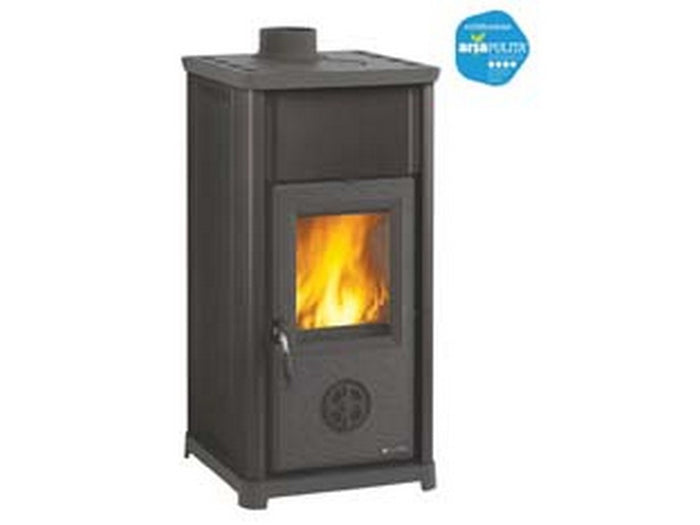 stufa a legna tea 6,6 kw nera - misure cm.41,4x41,9x83,2h. peso kg.77 cod:ferx.fer323727