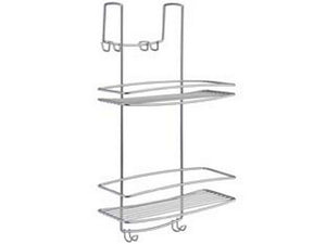 supporto portaflaconi a 2 piani per doccia a sella serie onda - cm.26x20x58 cod:ferx.fer324304