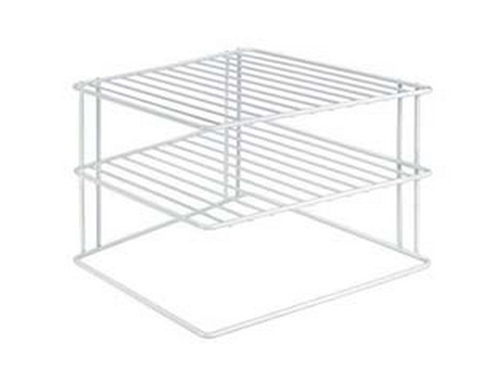 mensola angolare a 2 piani "silos" - cm.25x25x19 cod:ferx.fer324489