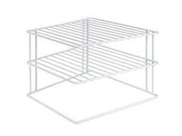 mensola angolare a 2 piani "silos" - cm.25x25x19 cod:ferx.fer324489