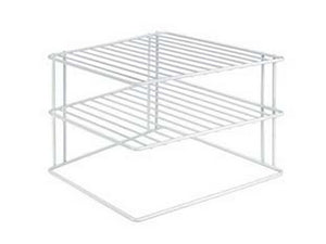 mensola angolare a 2 piani "silos" - cm.25x25x19 cod:ferx.fer324489