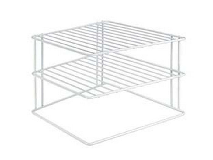 mensola angolare a 2 piani "silos" - cm.25x25x19 cod:ferx.fer324489