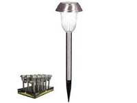 lampada solare led acciaio inox in espositore - ø mm.100x384h. - 5 lumen  cod:ferx.fer325417