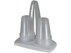 portabicchieri in plastica bianco - cm.20x11x18,5 cod:ferx.fer326469