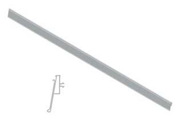 portaprezzo pvc h40 basculante per ripiano lamiera mm.40 h.x1330 l. cod:ferx.fer327329