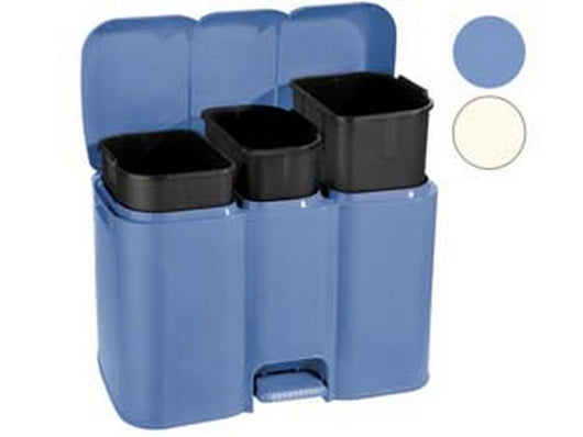 pattumiera differenziata "patty 3" lt.13+8+13 - cm.58,5x32x41,5h. lt.13+8+13 panna cod:ferx.fer330817