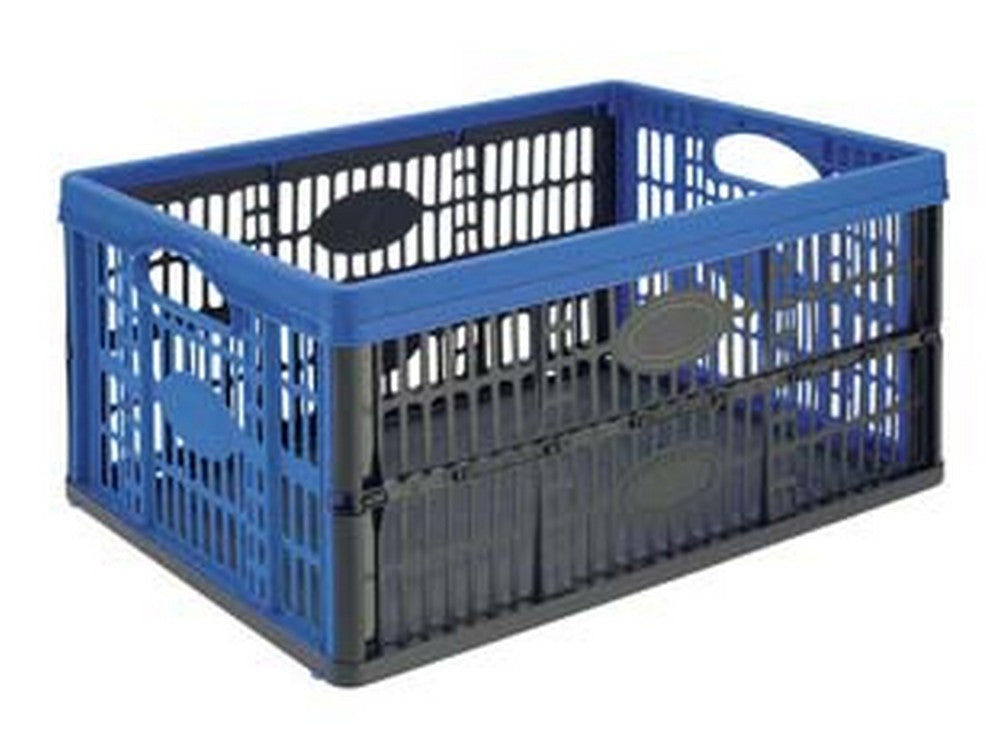 cesto pieghevole voila' colore nero/azzurro - cm.47,5x35x4,3-23,6h. lt.32 cod:ferx.fer331043