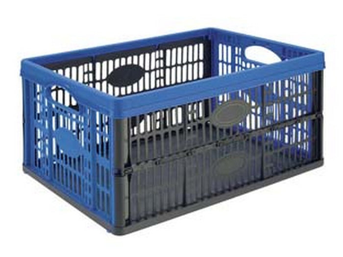 cesto pieghevole voila' colore nero/azzurro - cm.47,5x35x4,3-23,6h. lt.32 cod:ferx.fer331043