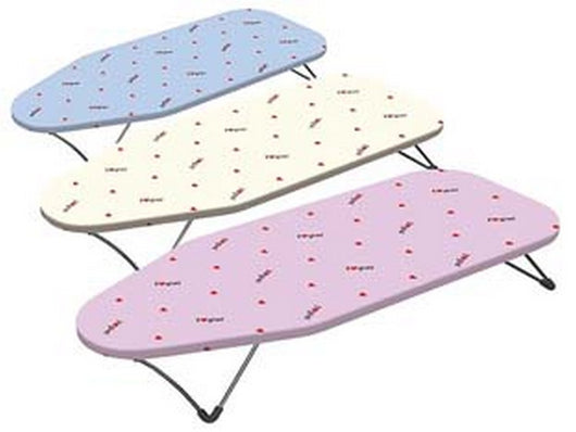 asse da stiro da tavolo "pollicino" con gancio a scomparsa - aperto cm.73x32x12,5h. cod:ferx.fer332880