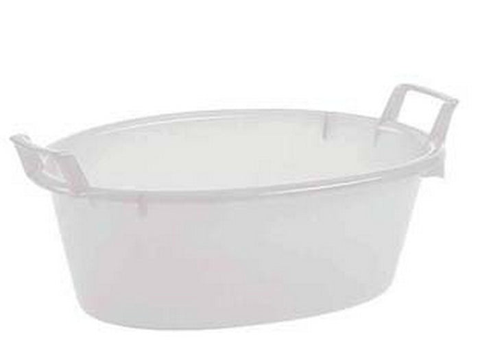 bacinella ovale in polietilene bianca - ø cm.65x25 da lt.45 cod:ferx.fer329507