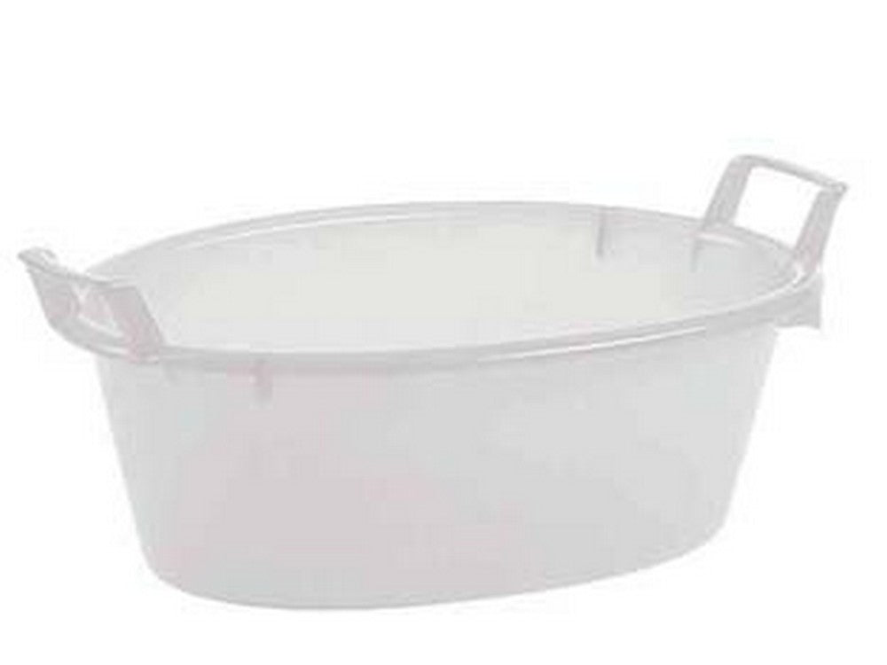bacinella ovale in polietilene bianca - ? cm.80x31h. lt.75 cod:ferx.fer333801