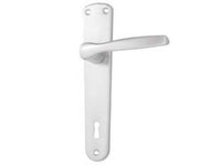 maniglia modello "alu" con placca in alluminio argento - mm.90 cod:ferx.fer334396