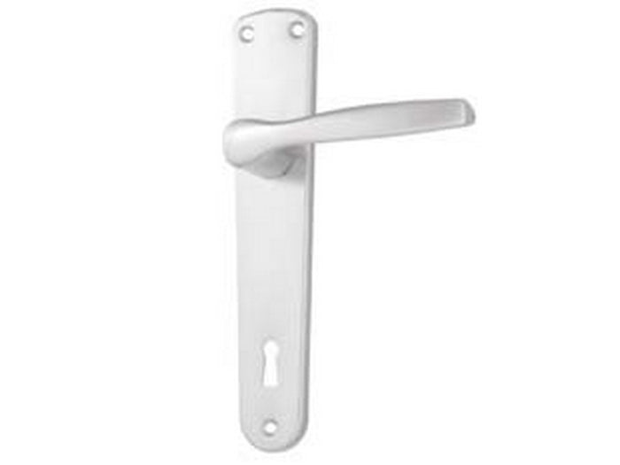 maniglia modello "alu" con placca in alluminio argento - mm.90 cod:ferx.fer334396