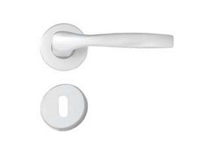 maniglia modello "alu" con rosetta in alluminio argento cod:ferx.fer334419