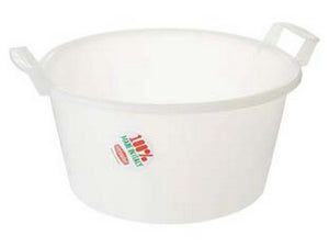 bacinella tonda in polietilene colore neutro - ø cm.45 da lt.20 cod:ferx.fer335706