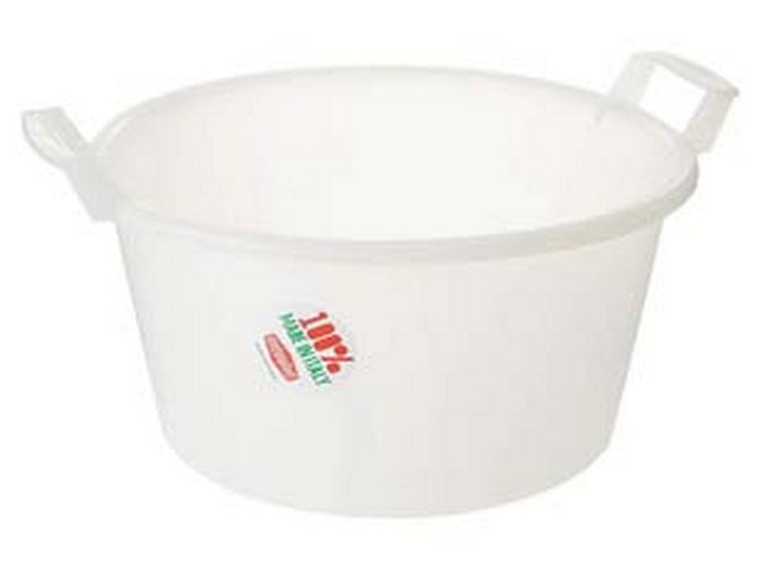 bacinella tonda in polietilene colore neutro - ø cm.45 da lt.20 cod:ferx.fer335706