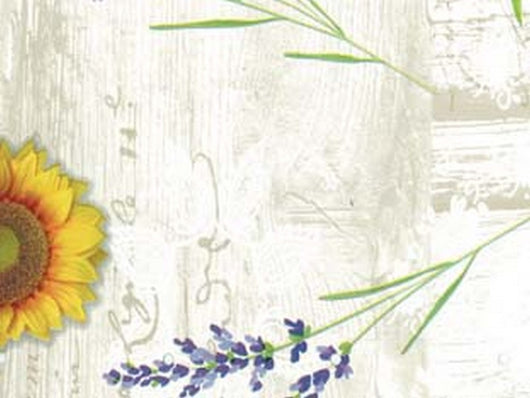 tovagliato riviera felpato pesante fondo beige girasoli lavanda 893 cm140h cod:ferx.fer336055