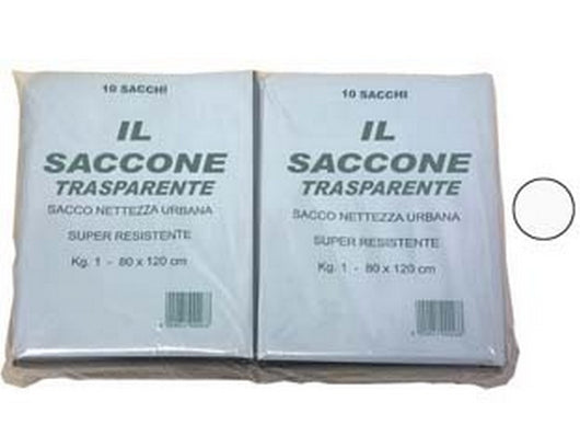 sacco "il saccone" trasparente pz.10 - cm.80x120 kg.1 cod:ferx.fer339858