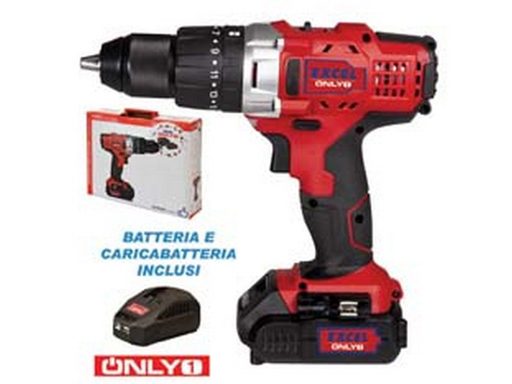 trapano avvitatore a litio 18v 2ah percussione trb05 only1 cod:ferx.fer343664