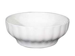 insalatiera costolata in porcellana bianca modello "napoli" - cm.20 cod:ferx.fer345316