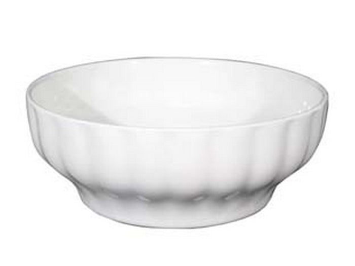 insalatiera costolata in porcellana bianca modello "napoli" - cm.20 cod:ferx.fer345316