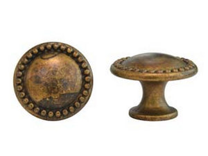 pomoli per mobili mod.24222 in zama ottone anticato  - ø mm.25  cod:ferx.fer345675