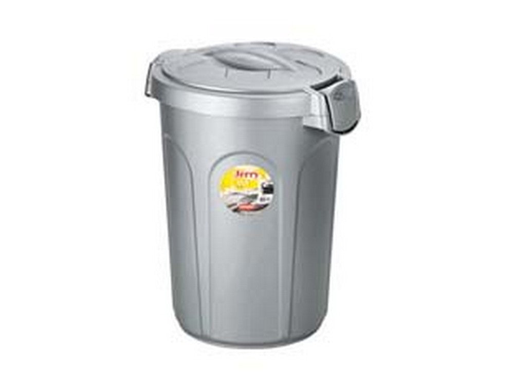 bidone multiuso jerry in polipropilene lt.23 colore silver - cm.37x32x46h. cod:ferx.fer348867