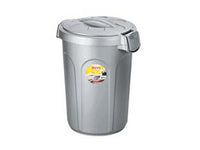 bidone multiuso jerry in polipropilene lt.23 colore silver - cm.37x32x46h. cod:ferx.fer348867