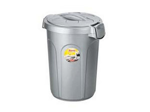 bidone multiuso jerry in polipropilene lt.23 colore silver - cm.37x32x46h. cod:ferx.fer348867