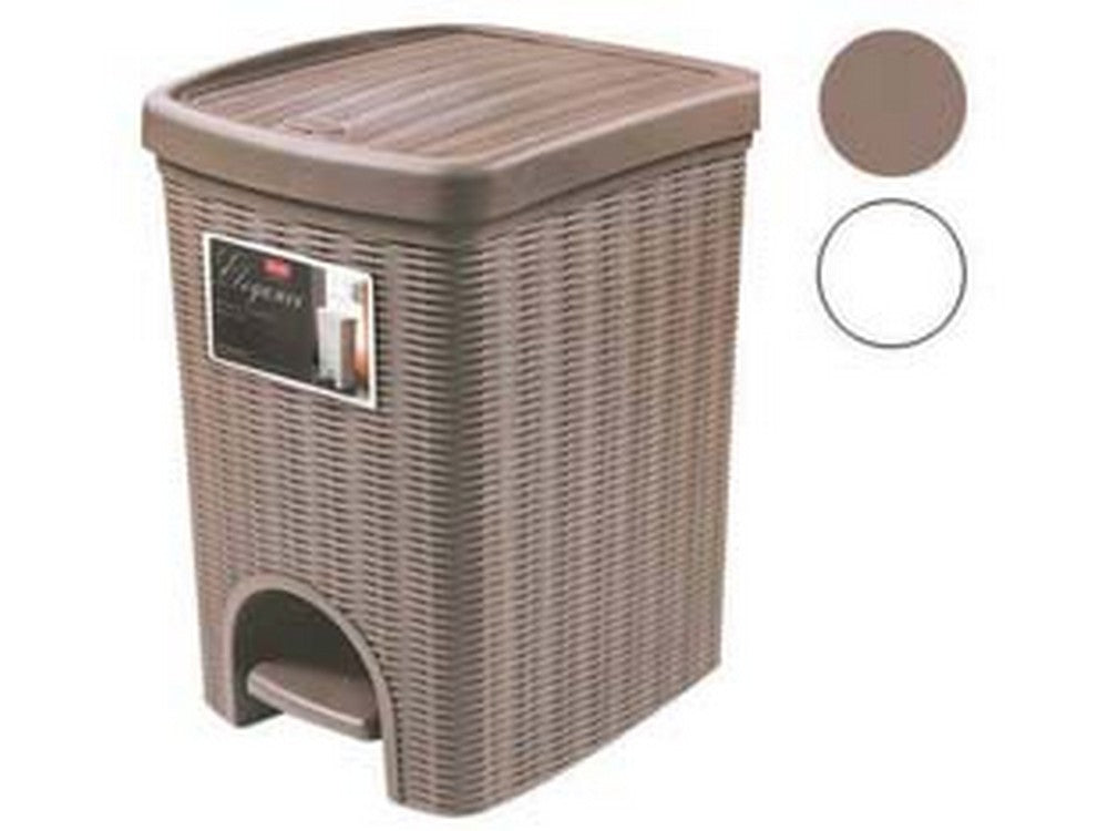 pattumiera elegance in polipropilene lt.20 - cm.31x27,5x39h. - colore bianco cod:ferx.fer349024