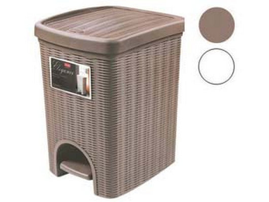 pattumiera elegance in polipropilene lt.20 - cm.31x27,5x39h. - colore bianco cod:ferx.fer349024