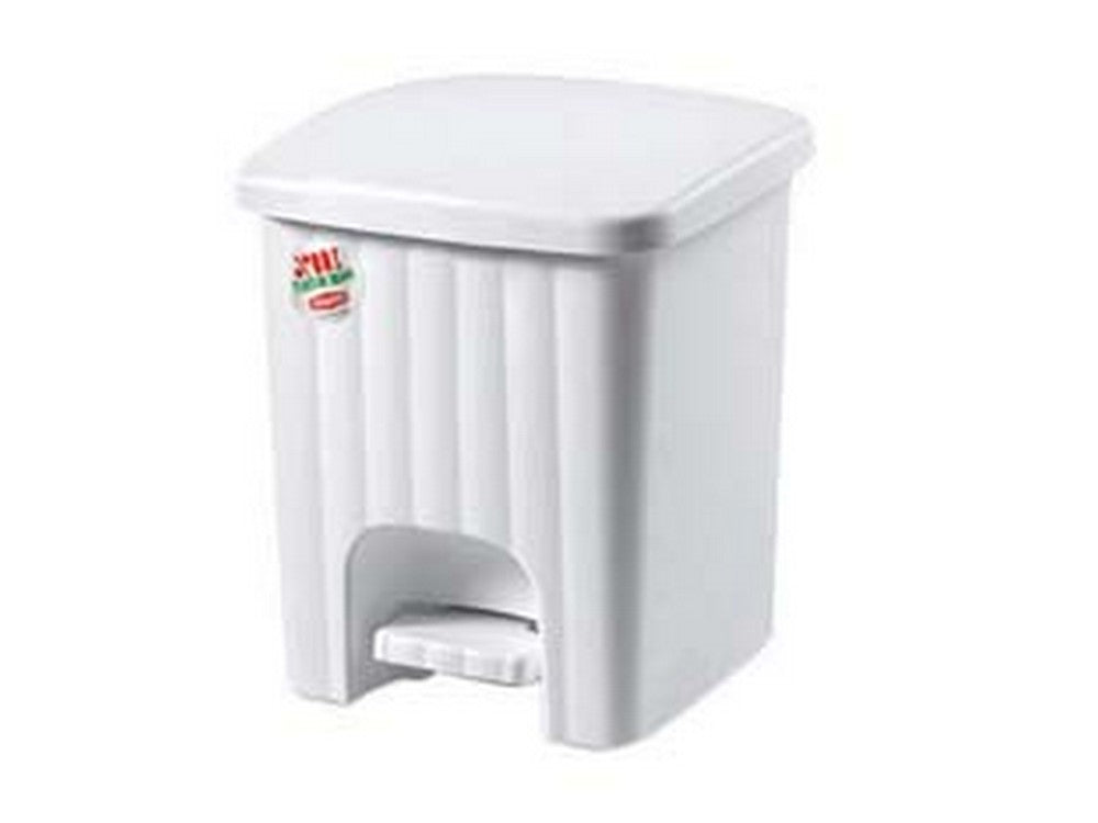 pattumiera a pedale mini quadra lt.4,5 - cm.20,5x20,5x23,5h. colore bianco cod:ferx.fer349055
