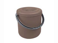 pattumiera tonda eureka tortora coperchio polipropilene cm31x37h. lt25 cod:ferx.fer349086