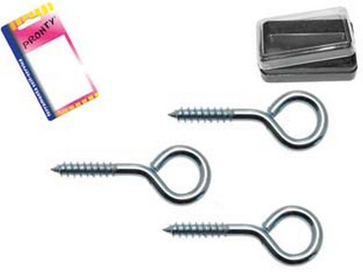 12blister occhiolo a vite in acciaio zincato in blister - mm.4x36, in bl.8 pz. cod:ferx.fer350020