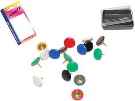 12blister puntine da disegno plastificate colori assortiti in blister - colori assortiti, in bl.40 pz. con scatolina cod:ferx.fer350105