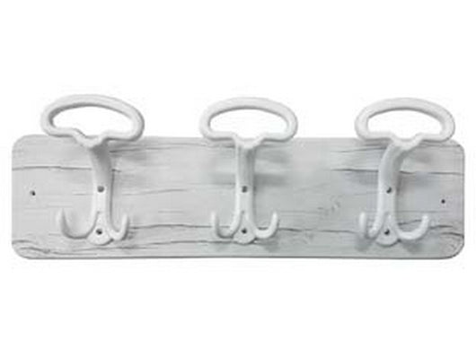 portabiti shabby chic 3 posti bianco - cm.48x16,5h. cod:ferx.fer350853