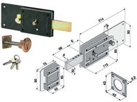ferroglietto solo catenaccio 6 mandate con cilindro staccato 012 - mm.50 (01250801) cod:ferx.fer351966