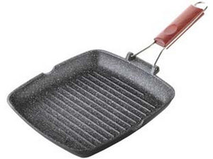 bistecchiera quadra manico piegh. in legno linea granito hard stone - cm.26x26 cod:ferx.fer354080