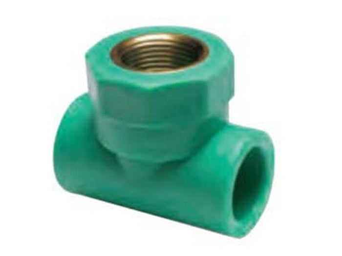 raccordo a t filettata femmina in ppr pn25 - f ø mm.25x3/4"x25 cod:ferx.fer356541