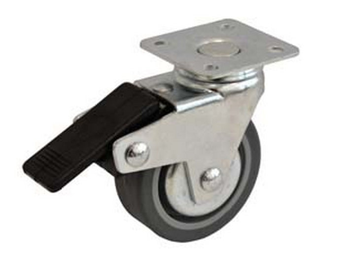 ruote gomma piastra girevole dischi parafili freno "220bisp"  mm60x23 cod:ferx.fer357661