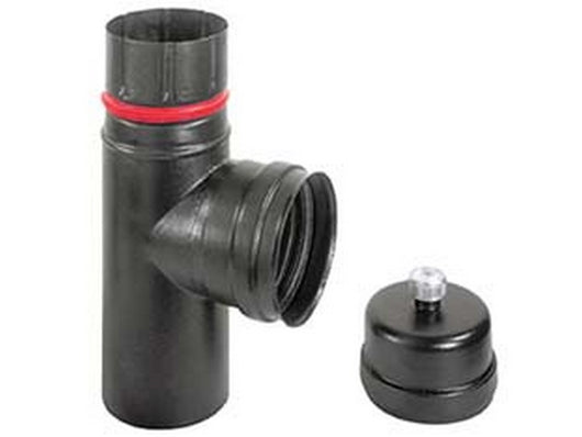 raccordo a "t" m/f per stufe a pellet nero opaco "ala pellet eco" - m/f ? mm.80 cod:ferx.fer362221