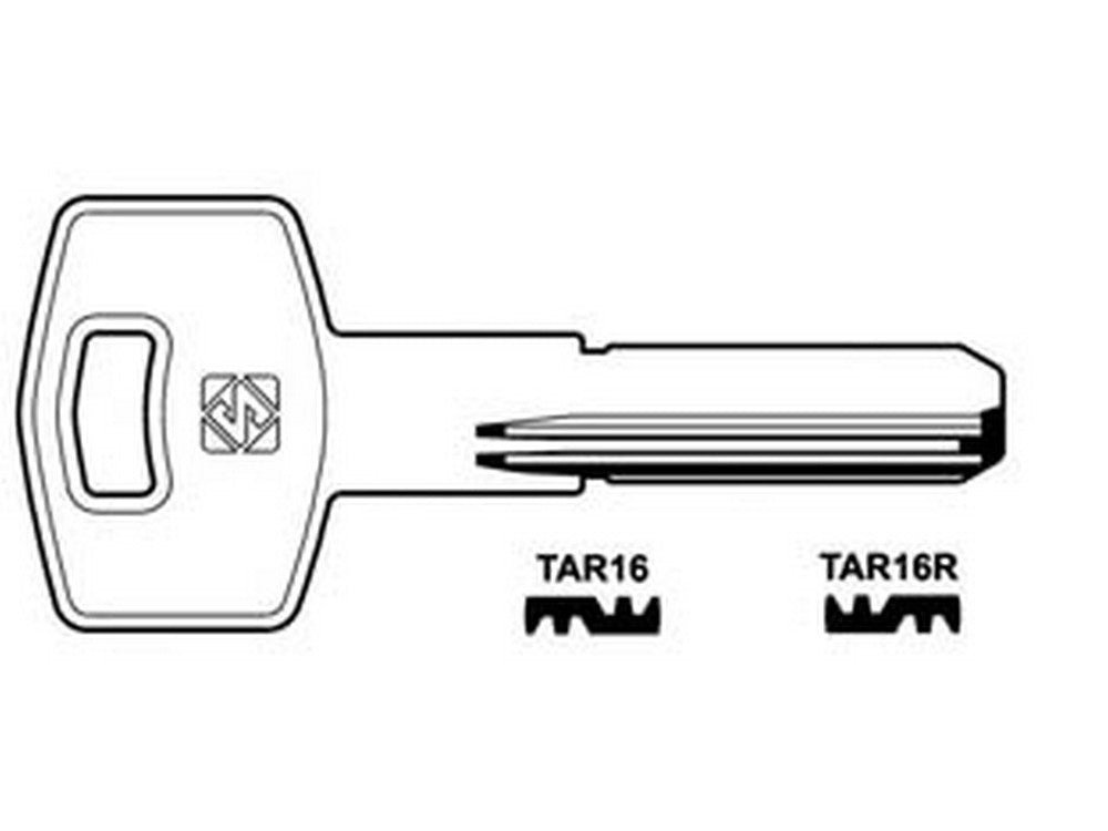 chiavi punzonate per cilindri taroni 5+6+7 spine - tar16r cod:ferx.fer364782